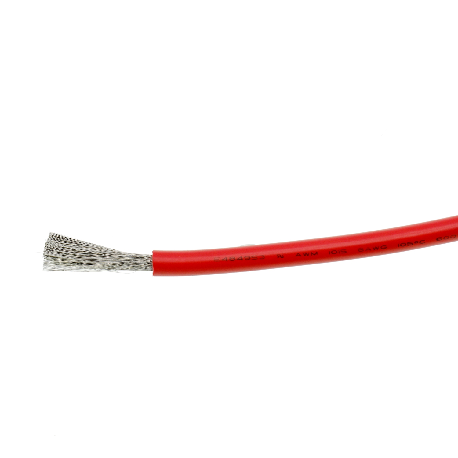PVC rojo cobre estañado UL1015 6AWG para el cableado del aparato